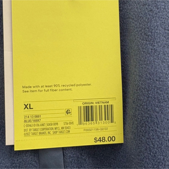 MEN'S Polartec Fleece Jacket - All In Motion, Full Zip X-Large - Picture 6 of 9